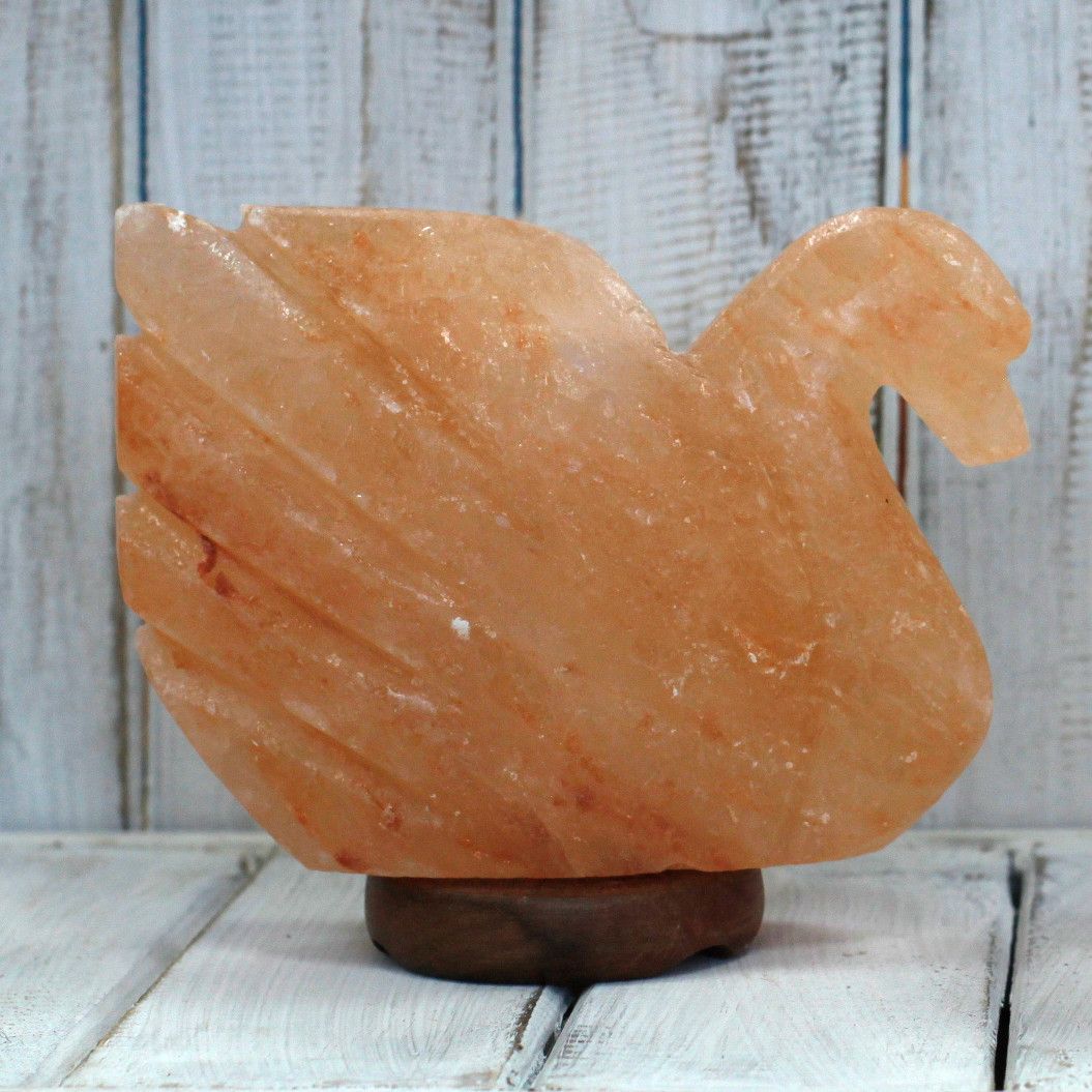 * Lampe en sel de l’Himalaya en forme de cygne