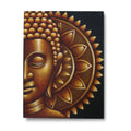 * Tableau demi-visage de Bouddha doré et mandala, 60 × 80 cm
