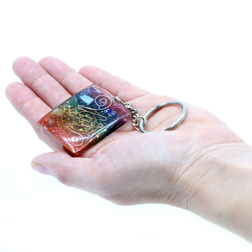 * Porte-clés en orgonite – Protection du foyer, cuivre et chakras