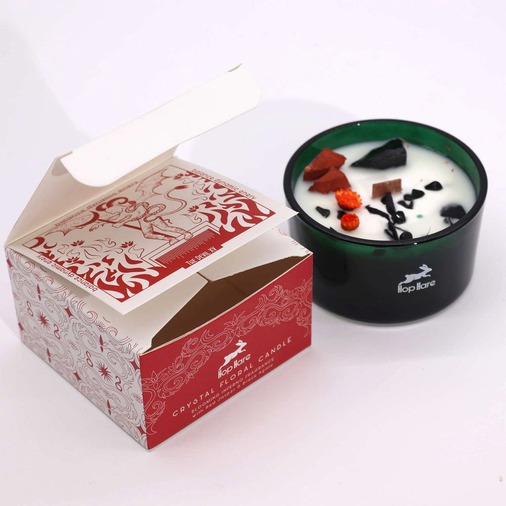 Bougie Magique aux Fleurs & Cristaux Hop Hare – Le Diable