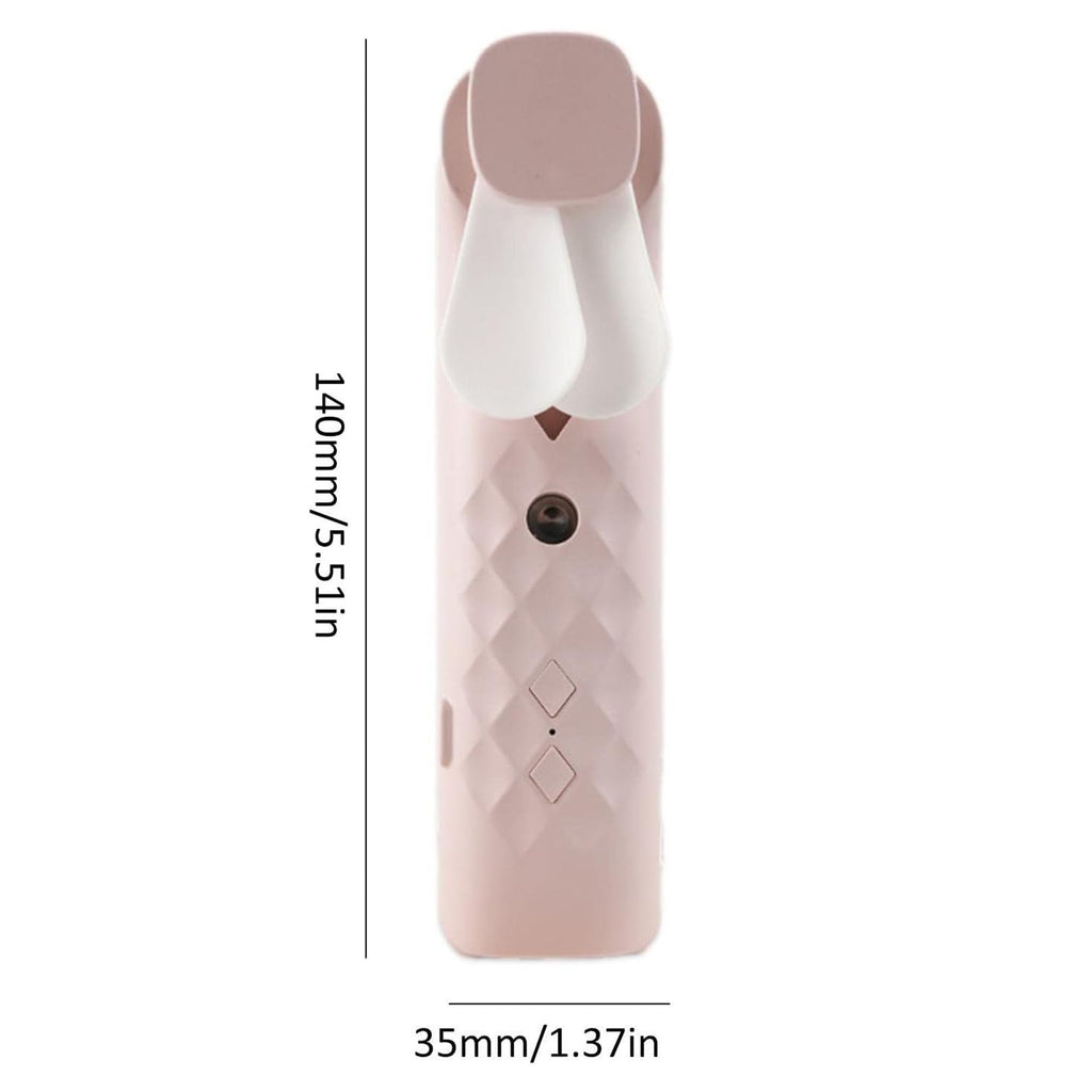 * Ventilateur et brumisateur nano pour le visage rose – Rechargeable par USB