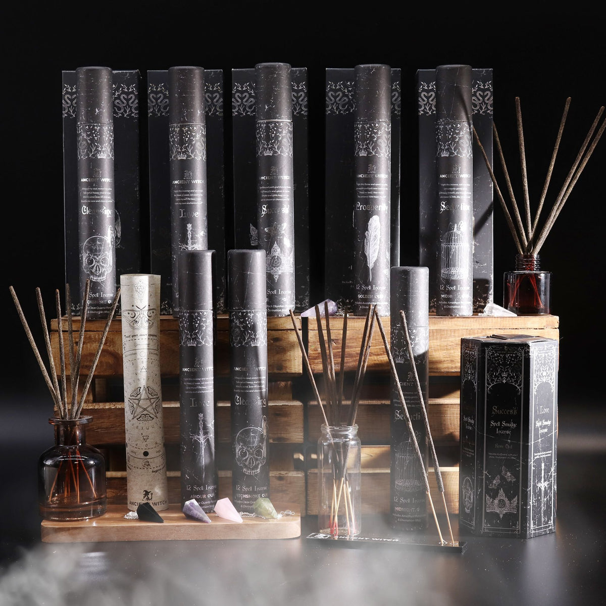 Encens rituel Ancient Witch – Séduction – Pendule en améthyste