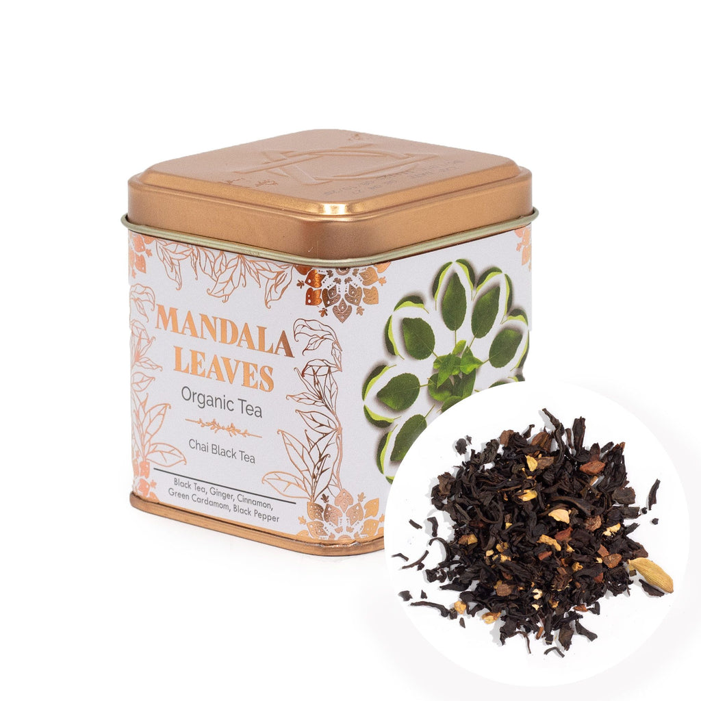Thé Noir Chai Bio 50g – Gingembre Cannelle Cardamome Poivre Noir | Boîte Réutilisable