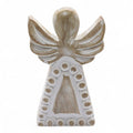* Ange en bois de manguier – Finition blanchie