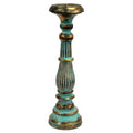 Grand bougeoir – Turquoise et doré