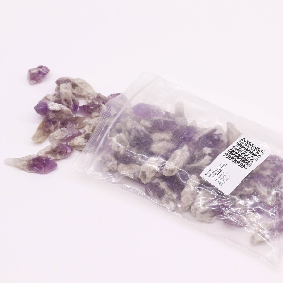 Cristaux bruts d’améthyste en pointes – 500 g