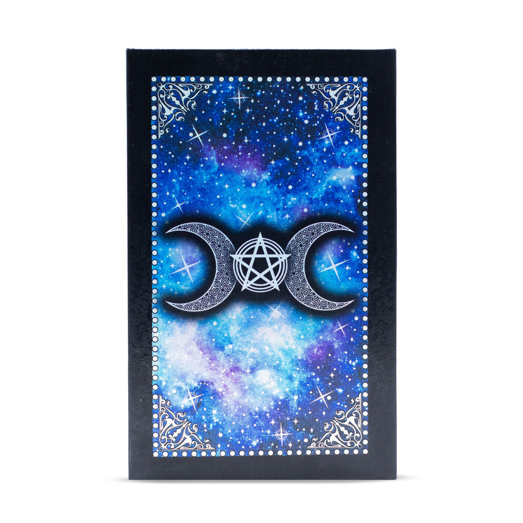 Jeu de Tarot Visage de Lune Feuille d'Or Bleue – 78 Cartes & Livret Complet