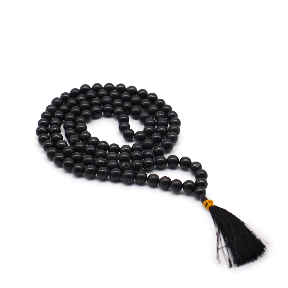 * Mala de 108 perles en agate noire