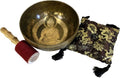 * Coffret spécial de bol chantant Bouddha doré en laiton