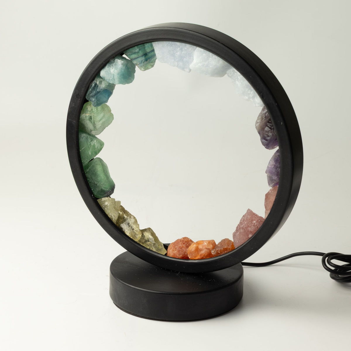 * Lampe halo 7 Chakras – 7 pierres naturelles