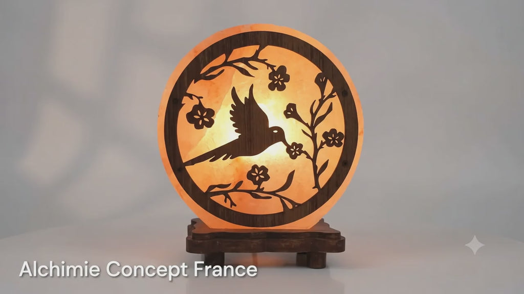 ✨ Lampe de Sel de l'Himalaya Oiseau Seul 5 kg | Lumière Ambre | Sérénité & Liberté Intérieure