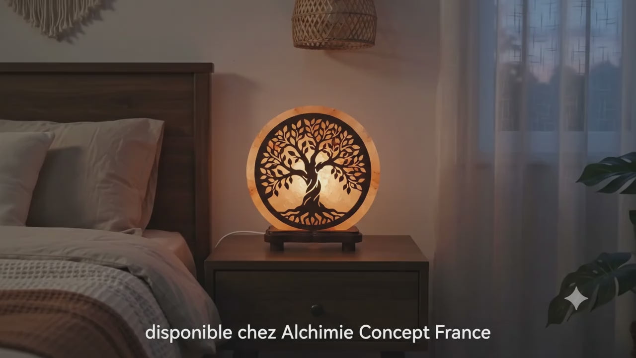 ✨ Lampe de Sel Arbre de Vie Bis 5 kg – Motif Alternatif Himalaya | Résilience & Harmonie