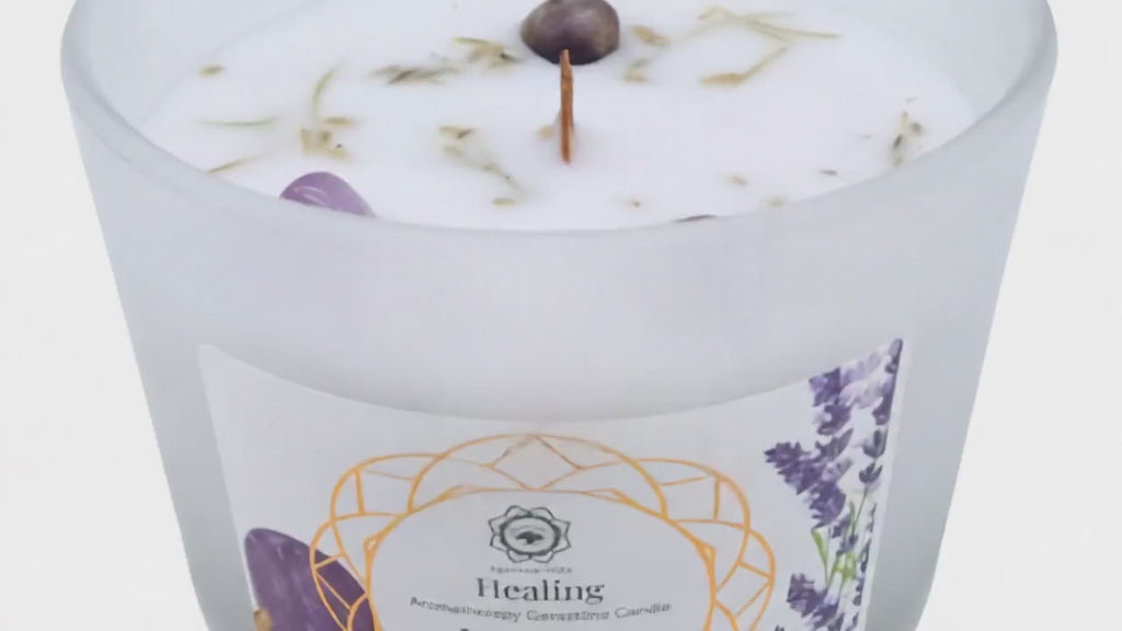 Bougie Green Tree Guérison | Améthyste & Lavande | Protection Spirituelle & Relaxation 256g