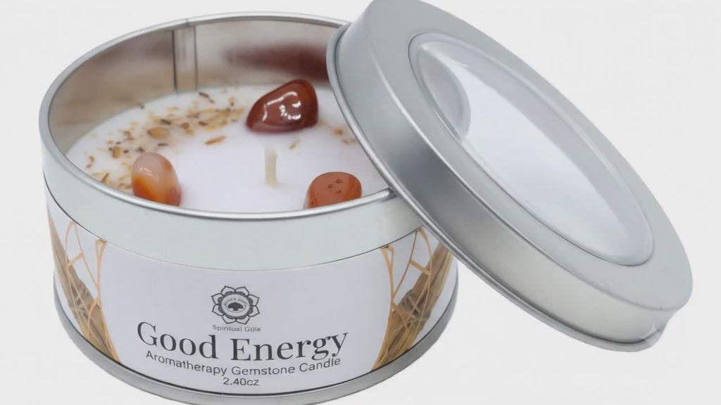 Bougie Green Tree Énergie Positive | Cornaline & Palo Santo | Vitalité, Créativité & Purification 70g