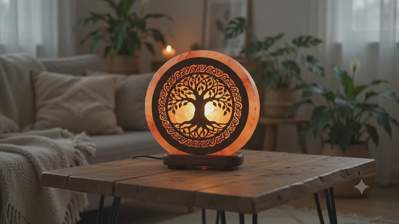 ✨ Lampe de Sel Arbre de Vie Celte 5 kg – Crann Bethadh Himalaya | Sagesse Druidique & Mysticisme