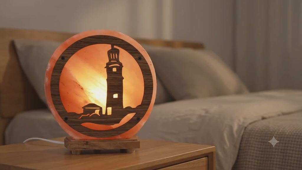 ✨ Lampe de Sel Phare 5 kg – Sculpture Himalaya | Guidance, Protection & Ambiance Maritime