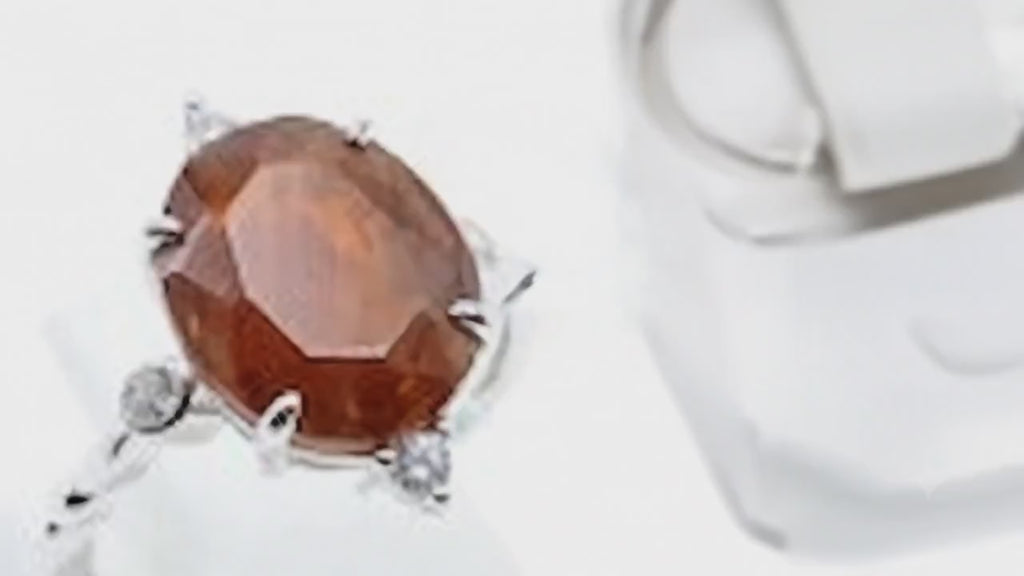 ✨ Bague Argent 925 Certifié Poinçon – Grenat Ovale Impérial | Taille Réglable