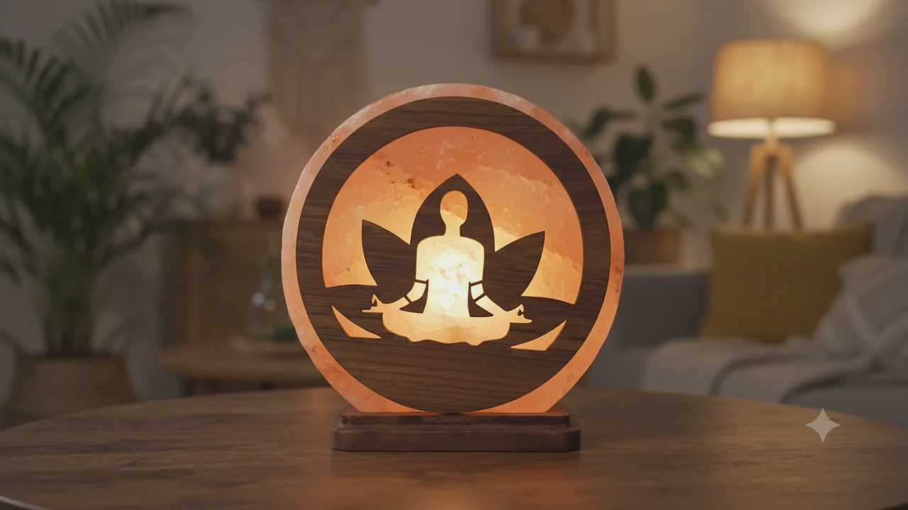 ✨ Lampe de Sel Yoga Méditation 5 kg – Himalaya | Pleine Conscience, Éveil & Sérénité