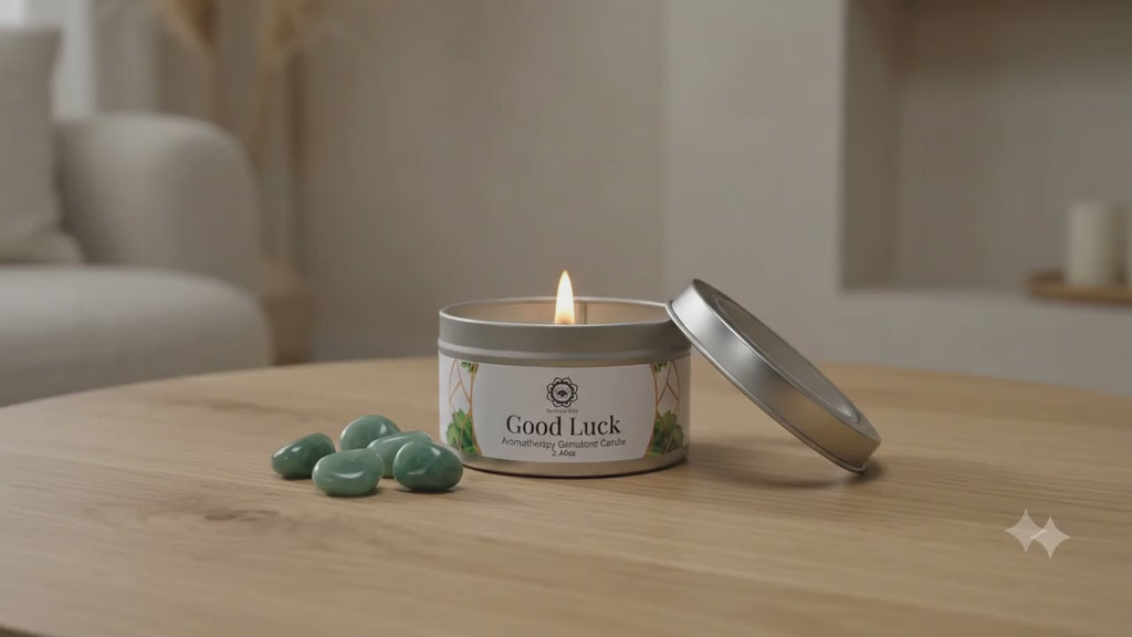 Bougie Green Tree Bonne Chance | Aventurine Verte & Patchouli | Prospérité & Manifestation 70g
