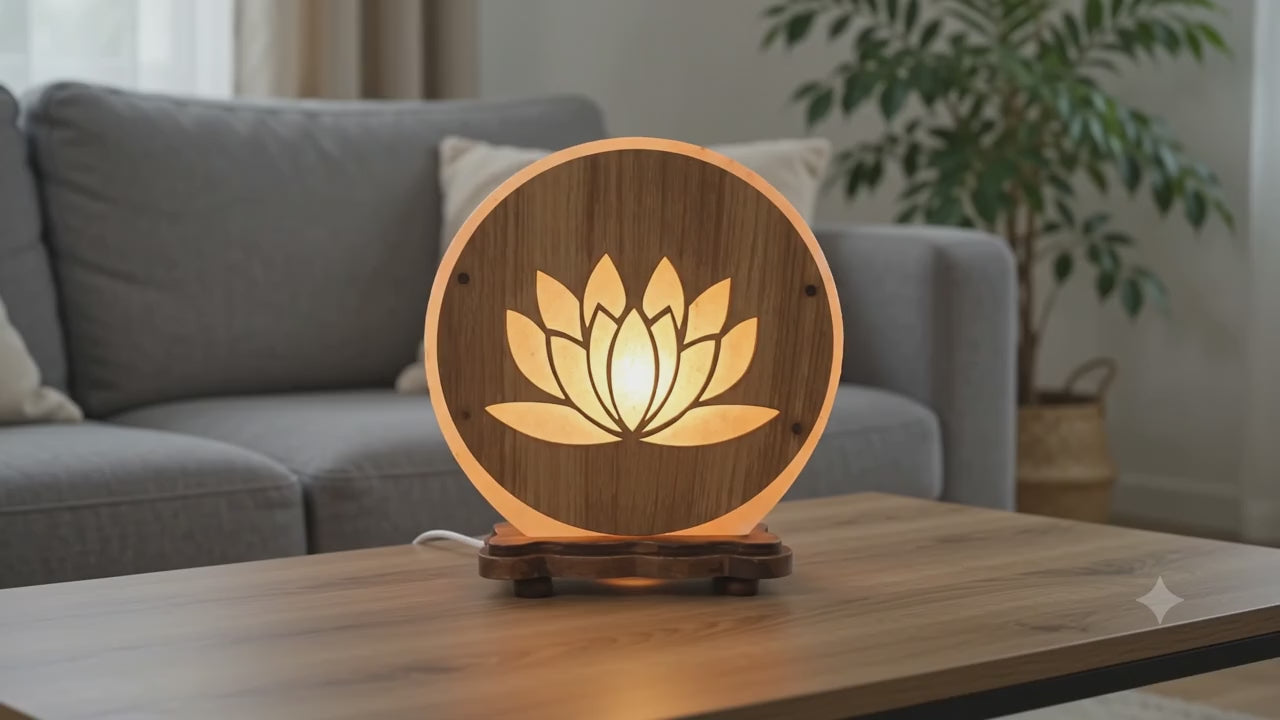 ✨ Lampe de Sel Lotus 5 kg – Fleur de l'Éveil Himalaya | Pureté, Renaissance & Lumière Intérieure
