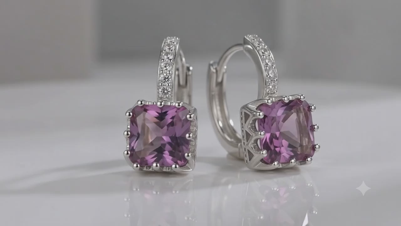 ✨ Boucles d'Oreilles Tombantes Marie-France Argent 925 Poinçon Certifié | Zirconiums | Élégance Intemporelle 20mm