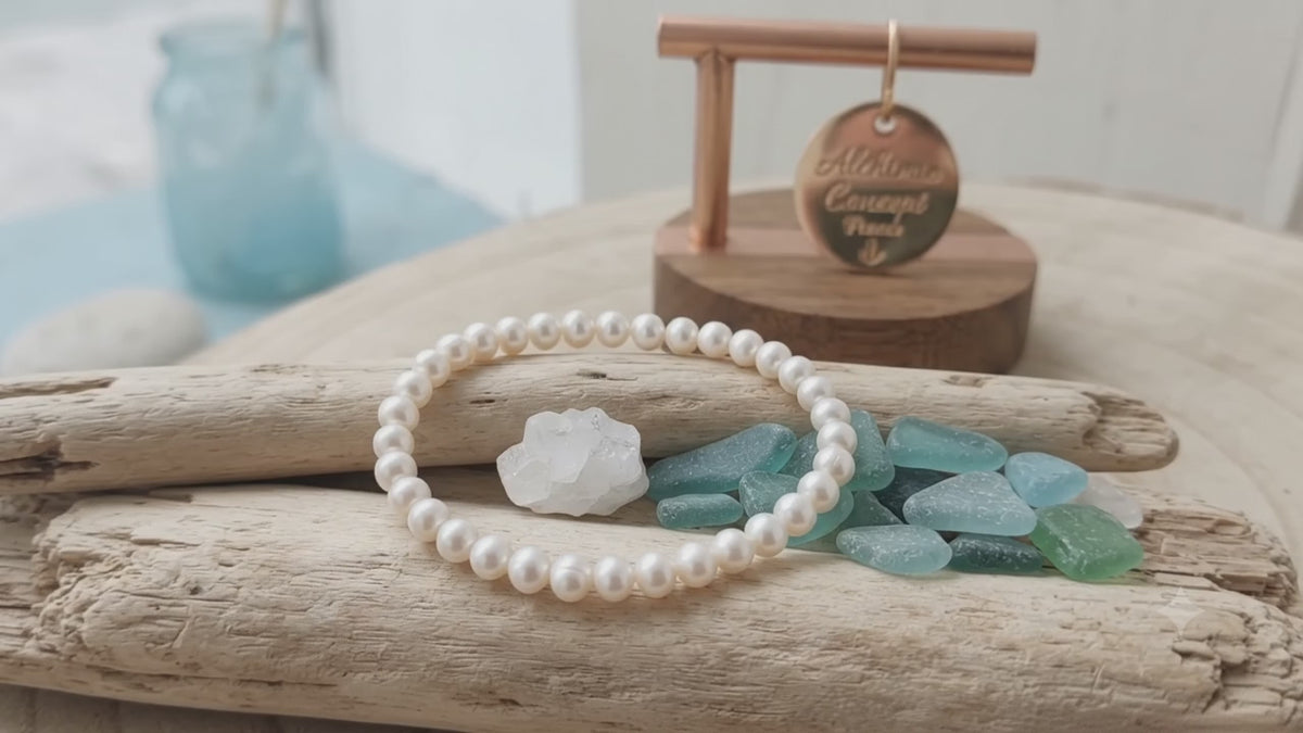 * Bracelet Perles d'Eau Douce 8mm - 17 cm - Fabriqué dans nos ateliers