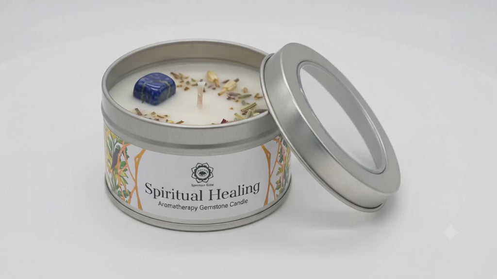 Bougie Green Tree Guérison Spirituelle | Lapis Lazuli & Agua Florida | Troisième Œil & Chamanisme 70g