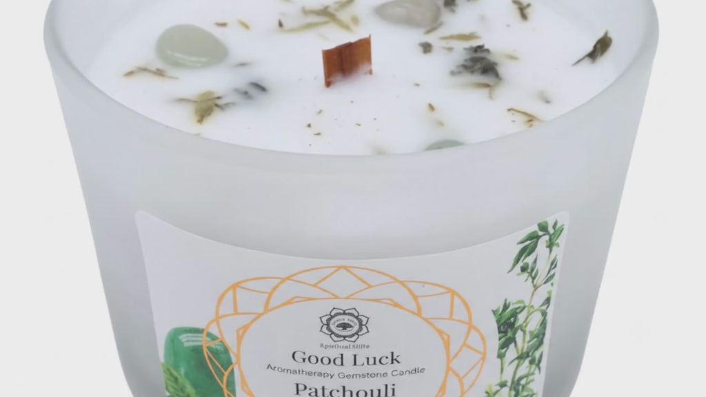 Bougie Green Tree Bonne Chance | Aventurine Verte & Patchouli | Prospérité & Abondance 256g